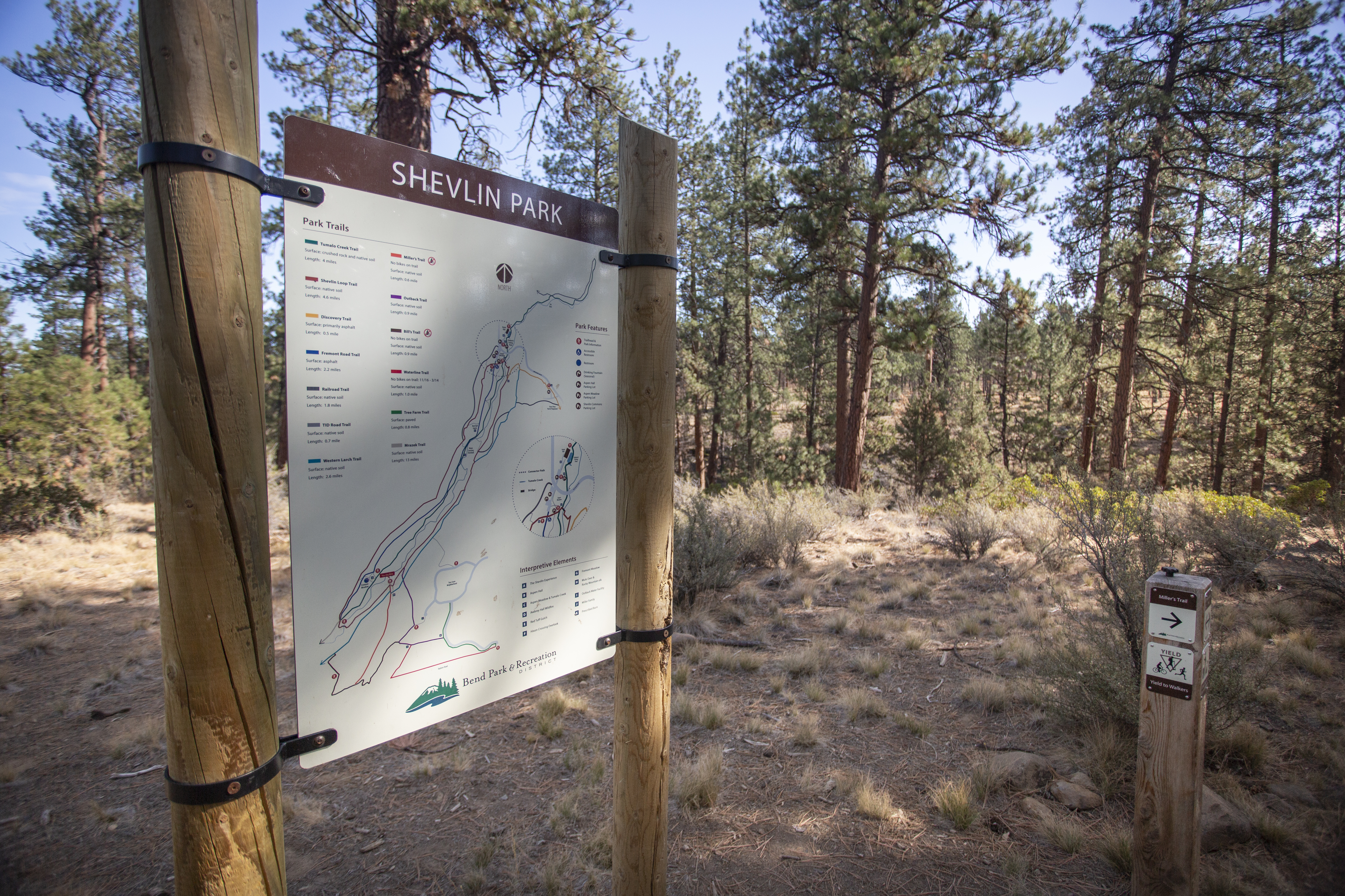 A wayfinding sign in Shevlin Park