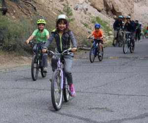 kids riding their bikes at Shevlin Park