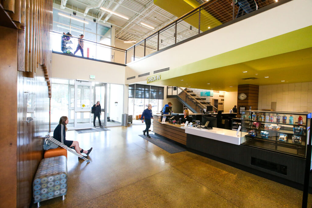 A photo of the lobby of Larkspur.