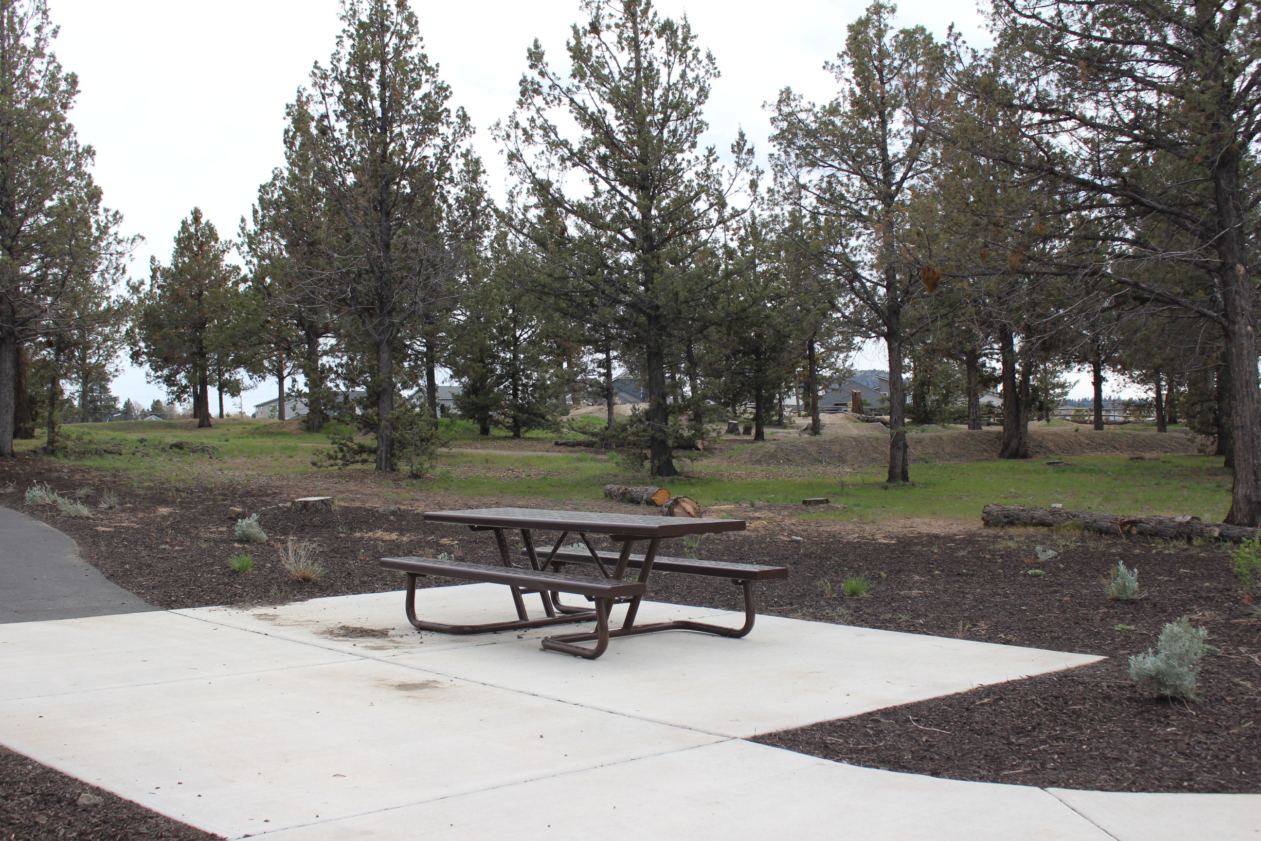 A picnic bench at Fieldstone Park