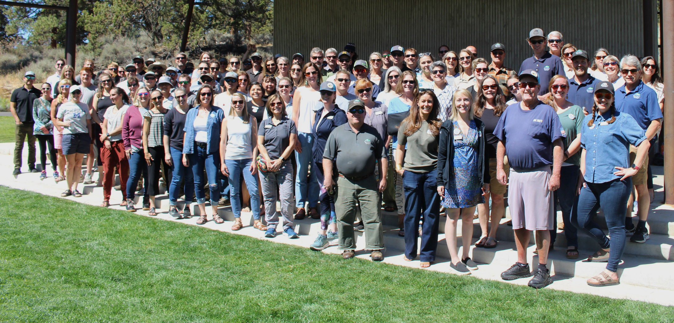 BPRD employees group photo at employee luncheon at Alpenglow Park