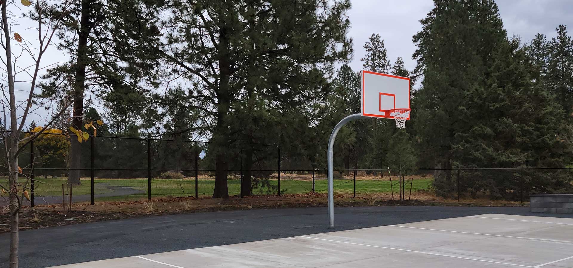 Photograph of the basketball court at Little Fawn Park.