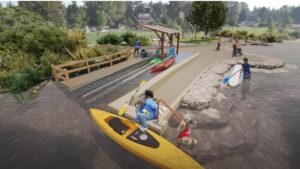 concept rendering for Miller's Landing boat launch project