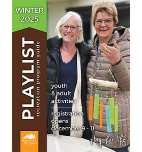 Winter 2025 Playlist cover with two adults smiling and holding a glass wind chime